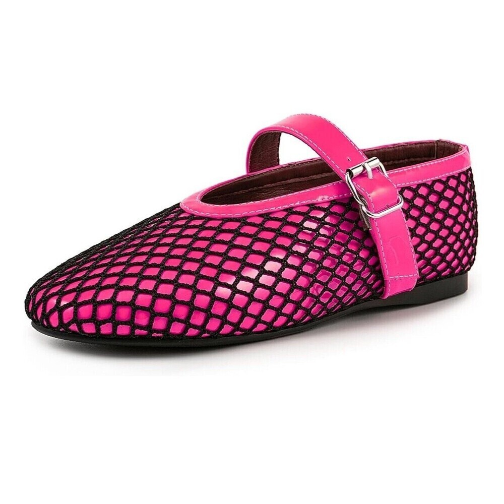Mesh Flats Mary Jane shoes Flats Comfortable Adjustable Buckle Strap Ballerina